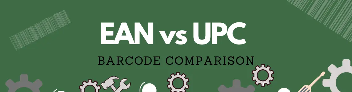 EAN vs UPC barcode comparison showing 13 digit vs 12 digit format